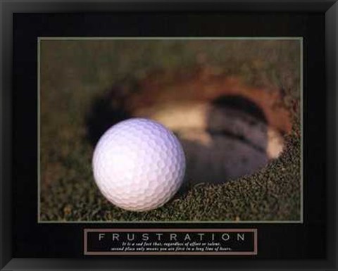 Framed Frustration - Golf Ball Print