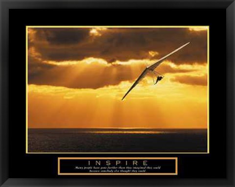 Framed Inspire - Hang Glider Print