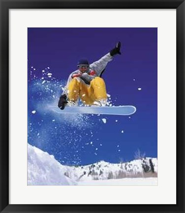 Framed Courage - Snowboarder Print