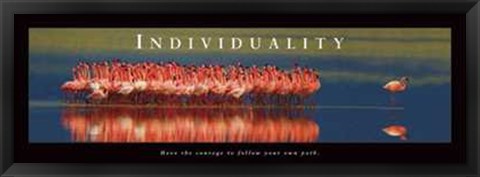 Framed Individuality - Flamingos Print