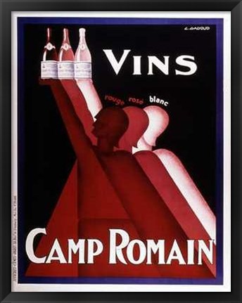 Framed Vins Camp Romain Print