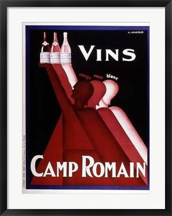 Framed Vins Camp Romain Print