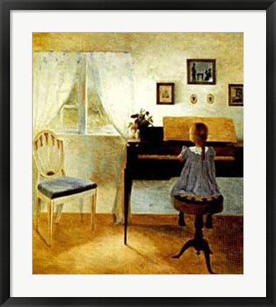 Framed Young Pianist Print