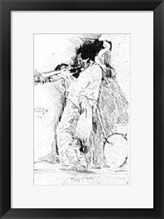 Framed Miles Davis (Etching) (Le) Print