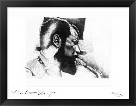 Framed Ornette Coleman (Etching) (Le) Print