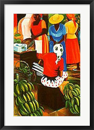 Framed Banana Vendor (Le) Print