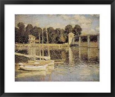 Framed Bridge At Argenteuil Print