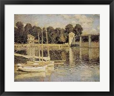 Framed Bridge At Argenteuil Print