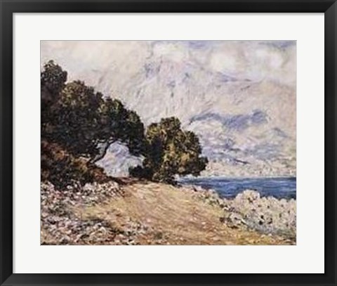 Framed Cap Martin, Near Menton Print