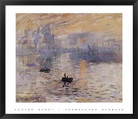 Framed Impression, Sunrise, c.1872 (blue) Print