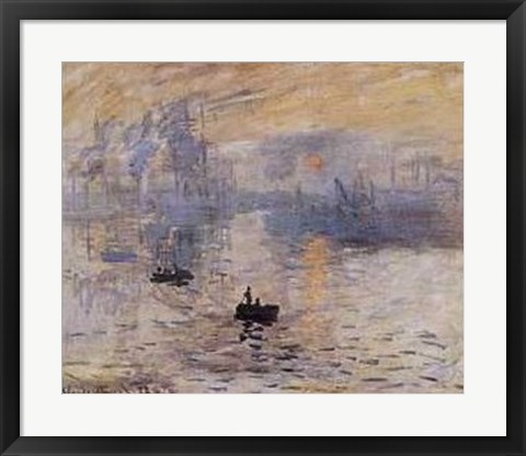 Framed Impression, Sunrise, c.1872 (blue) Print