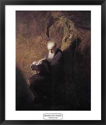 Framed Philosopher Reading Print