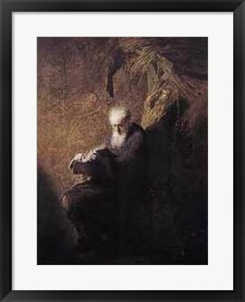 Framed Philosopher Reading Print