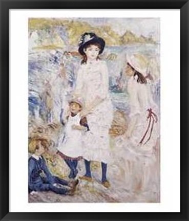 Framed Children on the Seashore Print