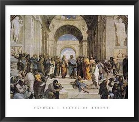 Framed School of Athens, c.1511 Print