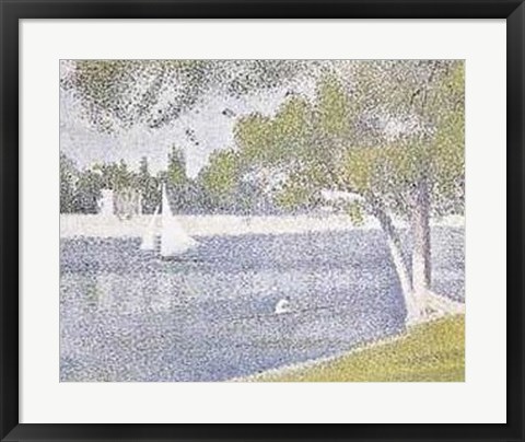 Framed Banks of Seine Print