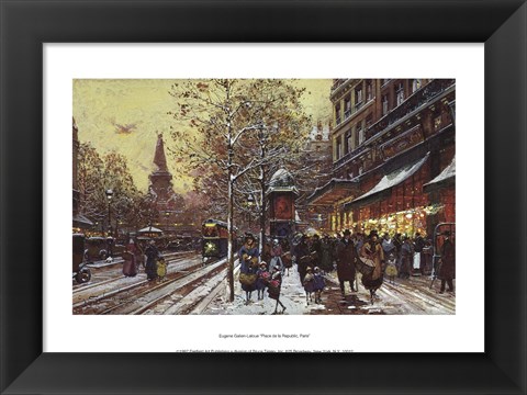 Framed Place De La Republic Paris Print