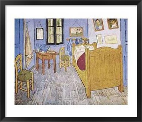 Framed Bedroom At Arles Print