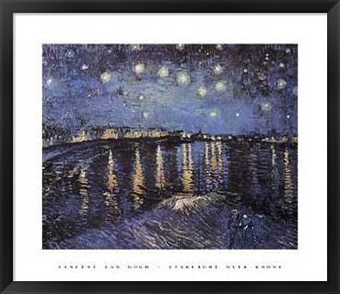 Framed Starlight Over the Rhone Print