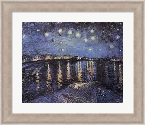 Framed Starlight Over the Rhone Print