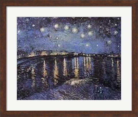 Framed Starlight Over the Rhone Print