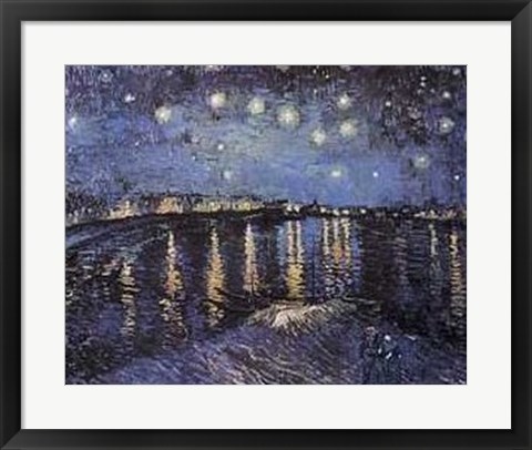 Framed Starlight Over the Rhone Print