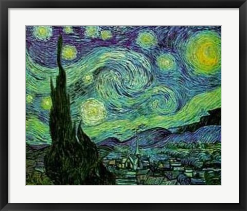 Framed Starry Night Print