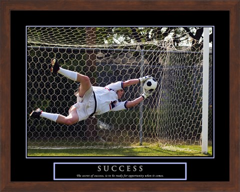 Framed Success - Soccer Print