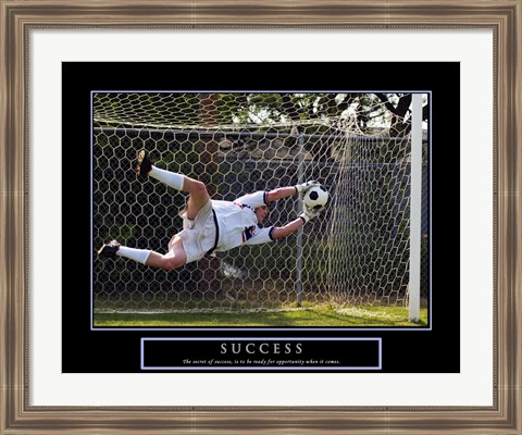 Framed Success - Soccer Print