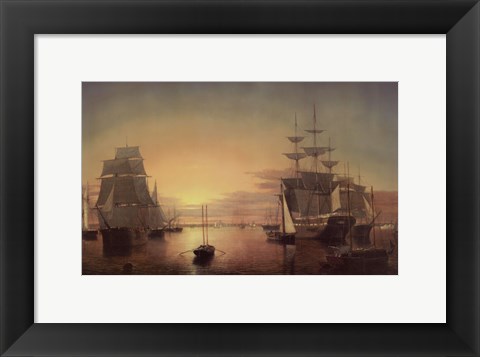 Framed Boston Harbor, about 1850-55 Print