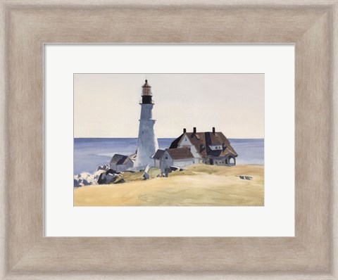 Framed Lighthouse and Buildings, Portland Head, Cape Elizabeth, Maine, 1927 Print