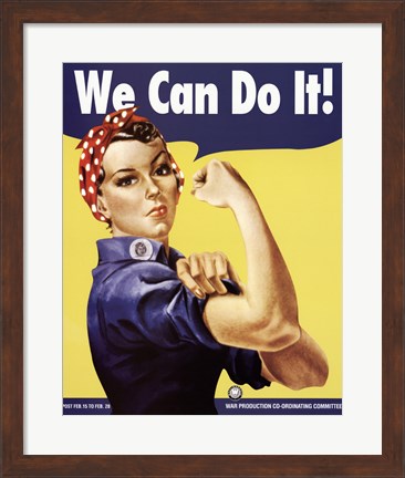 Framed We Can Do It - Rosie The Riveter Print