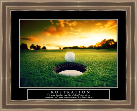 Framed Frustration - Golf Ball Print