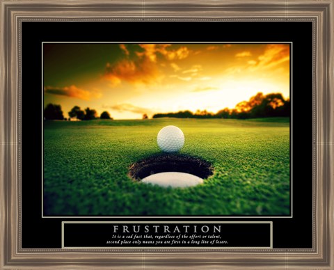 Framed Frustration - Golf Ball Print