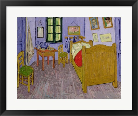 Framed Bedroom at Arles, c.1887 Print