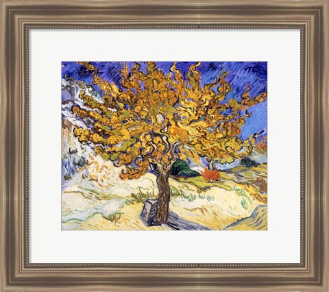 Framed Mulberry Tree in Autumn, c.1889 Print