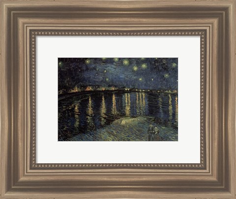 Framed Starry Night over the Rhone, c.1888 Print