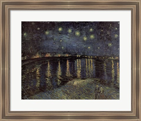 Framed Starry Night over the Rhone, c.1888 Print