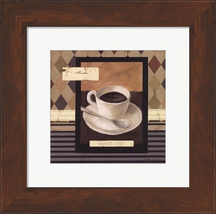 Framed Drinking Mocha Coffee Print