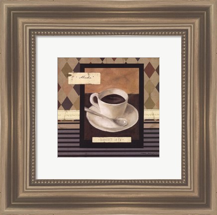 Framed Drinking Mocha Coffee Print