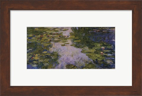 Framed Water Lilies, 1917/1919 Print