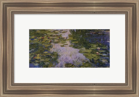 Framed Water Lilies, 1917/1919 Print