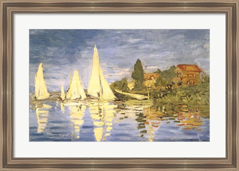 Framed Regatta at Argenteuil Print