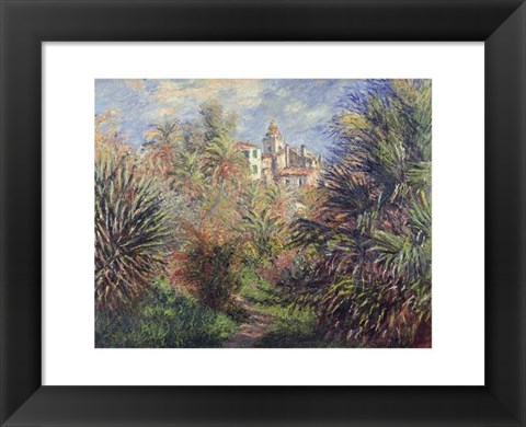 Framed Gardens at Bordighera, 1884 Print