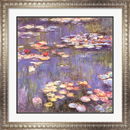 Framed Water Lilies, c.1916 Print