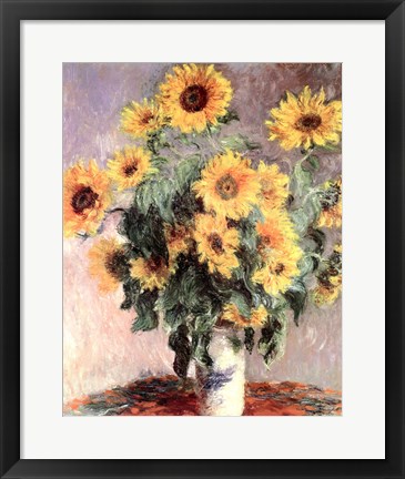 Framed Sunflowers, c.1881 Print