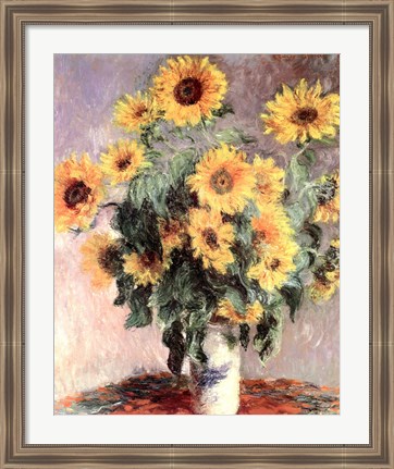 Framed Sunflowers, c.1881 Print