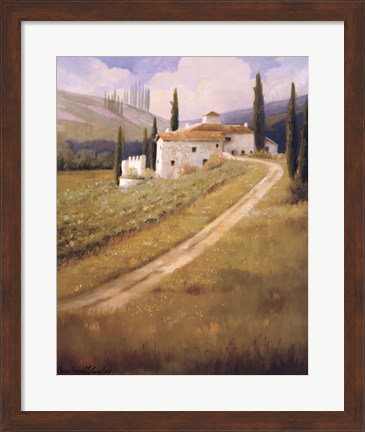 Framed Tuscany Vineyard Print