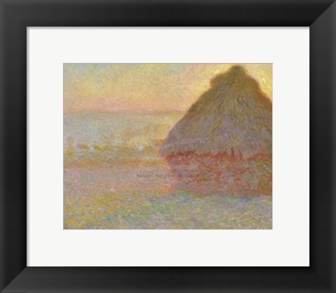 Framed Grainstack (Sunset), 1891 Print