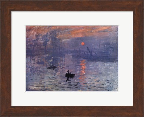 Framed Impression, Sunrise, c.1872 (blue) Print